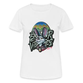 Easter Bunny Easter Spring Feelings Graffiti Gift - Women's Breathable T-Shirt - white - Front - AI Model Female 172 dark (172cm)