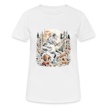 Loup-garou avec guitare - T-shirt respirant Femme - blanc - Devant - AI Model Female 172 dark (172cm)