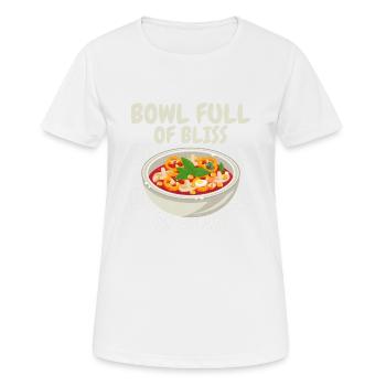 Bol plein de bonheur repas nourriture bol de soupe - T-shirt respirant Femme - blanc - Devant - AI Model Female 172 dark (172cm)