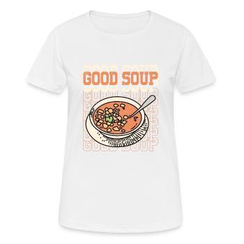 Bon bol de soupe repas nourriture - T-shirt respirant Femme - blanc - Devant - AI Model Female 172 dark (172cm)