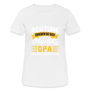 Majesty Grandpa Birthday Grandfather - Women's Breathable T-Shirt - white - Front - AI Model Female 172 dark (172cm)