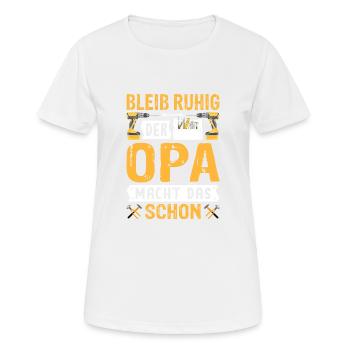 Opa Handwerker Geburtstag Spruch Shirt - Frauen T-Shirt atmungsaktiv - Weiß - Vorne - AI Model Female 172 dark (172cm)