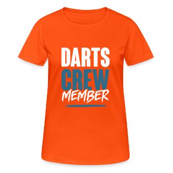 Équipe de fléchettes - T-shirt respirant Femme - orange néon - Devant - AI Model Female 172 dark (172cm)