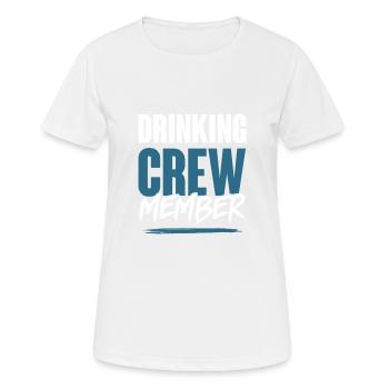 Drinking Crew - Women's Breathable T-Shirt - white - Front - AI Model Female 172 dark (172cm)