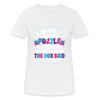 J’ai terminé une pièce de résolution de puzzle - T-shirt respirant Femme - blanc - Devant - AI Model Female 172 dark (172cm)