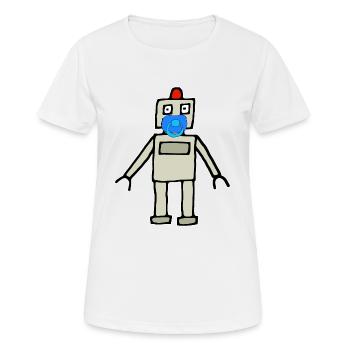 Bébé robot avec tétine - T-shirt respirant Femme - blanc - Devant - AI Model Female 172 dark (172cm)