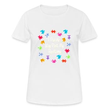 Je casse-tête bien au-delà de mon puzzle pièce du coucher - T-shirt respirant Femme - blanc - Devant - AI Model Female 172 dark (172cm)