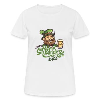 Fröhliche Cheers Leprechaun - Frauen T-Shirt atmungsaktiv - Weiß - Vorne - AI Model Female 172 dark (172cm)