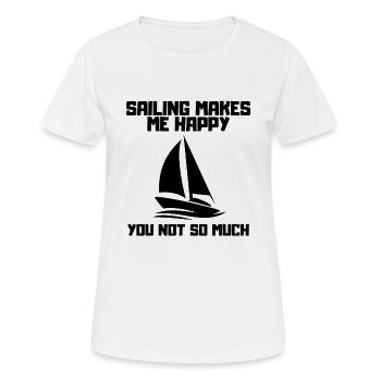 Sailing, Sailing, Sailboat, Sailing Ship, Sailing - Women's Breathable T-Shirt - white - Front - AI Model Female 172 dark (172cm)