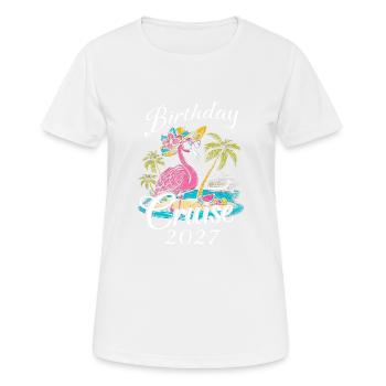 Birthday Cruise 2027 - Frauen T-Shirt atmungsaktiv - Weiß - Vorne - AI Model Female 172 dark (172cm)
