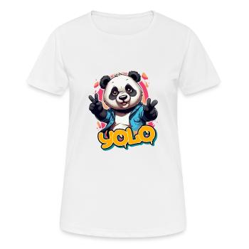 YOLO - You only live once - Frauen T-Shirt atmungsaktiv - Weiß - Vorne - AI Model Female 172 dark (172cm)