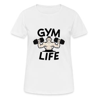 LEBEN IM FITNESSSTUDIO - Frauen T-Shirt atmungsaktiv - Weiß - Vorne - AI Model Female 172 dark (172cm)