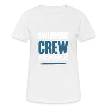 Swimming Crew - Women's Breathable T-Shirt - white - Front - AI Model Female 172 dark (172cm)