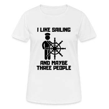 Segelsport Segler Segelschiff Segeln Segelboot - Frauen T-Shirt atmungsaktiv - Weiß - Vorne - AI Model Female 172 dark (172cm)