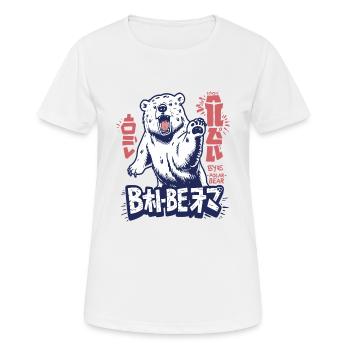 L’ours polaire bipolaire dit au revoir - T-shirt respirant Femme - blanc - Devant - AI Model Female 172 dark (172cm)