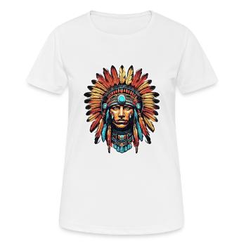 Indianer - Indianer - USA - Frauen T-Shirt atmungsaktiv - Weiß - Vorne - AI Model Female 172 dark (172cm)