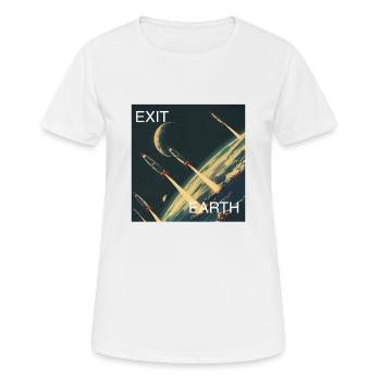 Exit Earth - Frauen T-Shirt atmungsaktiv - Weiß - Vorne - AI Model Female 172 dark (172cm)