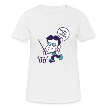 Witziger Lehrer - Geschenk für Lehrer mit Humor! - Frauen T-Shirt atmungsaktiv - Weiß - Vorne - AI Model Female 172 dark (172cm)