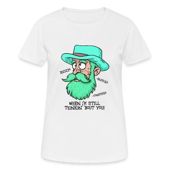 Der schwindlige alte Mann denkt immer noch an dich - Frauen T-Shirt atmungsaktiv - Weiß - Vorne - AI Model Female 172 dark (172cm)