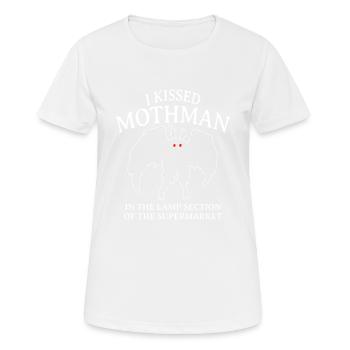 J’ai embrassé Mothman - T-shirt respirant Femme - blanc - Devant - AI Model Female 172 dark (172cm)