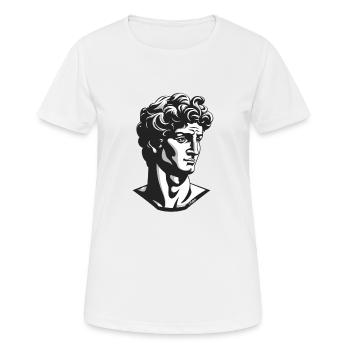 David aus Florenz - Frauen T-Shirt atmungsaktiv - Weiß - Vorne - AI Model Female 172 dark (172cm)
