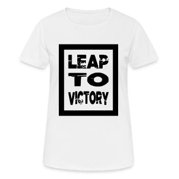 gift idea geek funny ski jumping thrill statement - Frauen T-Shirt atmungsaktiv - Weiß - Vorne - AI Model Female 172 dark (172cm)