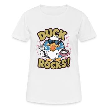 ROCHERS DE CANARD - T-shirt respirant Femme - blanc - Devant - AI Model Female 172 dark (172cm)