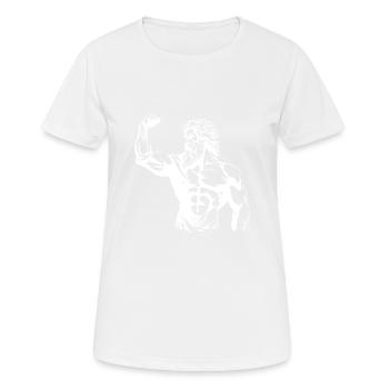Statue antique de combattant grec - T-shirt respirant Femme - blanc - Devant - AI Model Female 172 dark (172cm)