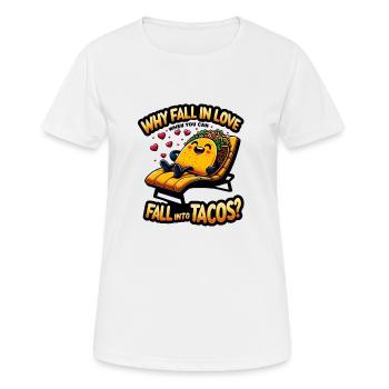 Tako Chaise Longue Tacos Au lieu de l’Amour - T-shirt respirant Femme - blanc - Devant - AI Model Female 172 dark (172cm)