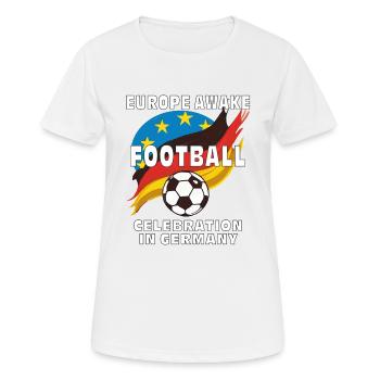 EUROPE AWAKE FOOTBALL CELEBRATION IN GERMANY - Frauen T-Shirt atmungsaktiv - Weiß - Vorne - AI Model Female 172 dark (172cm)