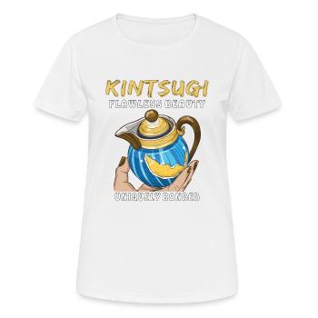 KINTSUGI UNE BEAUTÉ SANS FAILLE LIÉE DE MANIÈRE UNIQUE - T-shirt respirant Femme - blanc - Devant - AI Model Female 172 dark (172cm)