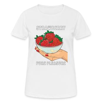 FRAISE PUR PLAISIR - T-shirt respirant Femme - blanc - Devant - AI Model Female 172 dark (172cm)