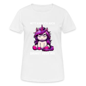 Sympa je peux aussi apporter mais rien n’apporte - T-shirt respirant Femme - blanc - Devant - AI Model Female 172 dark (172cm)