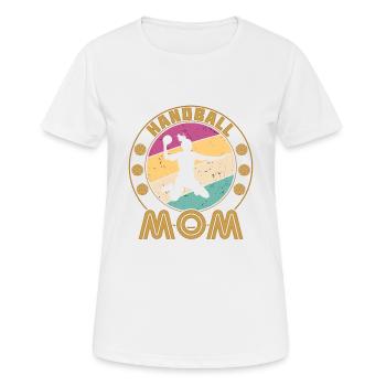 Handball Mom. - Women's Breathable T-Shirt - white - Front - AI Model Female 172 dark (172cm)