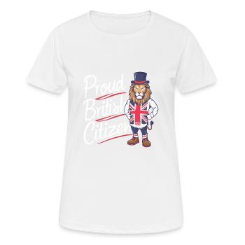 FIER CITOYEN BRITANNIQUE - T-shirt respirant Femme - blanc - Devant - AI Model Female 172 dark (172cm)