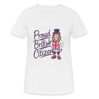 FIER CITOYEN BRITANNIQUE - T-shirt respirant Femme - blanc - Devant - AI Model Female 172 dark (172cm)