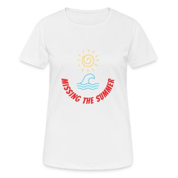 Missing the Summer - Women's Breathable T-Shirt - white - Front - AI Model Female 172 dark (172cm)