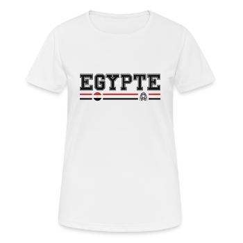 Ägyptische Flagge und Emblem Ägyptens. Ertragen - Frauen T-Shirt atmungsaktiv - Weiß - Vorne - AI Model Female 172 dark (172cm)