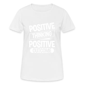Pensée positive Résultat positif 4 - T-shirt respirant Femme - blanc - Devant - AI Model Female 172 dark (172cm)