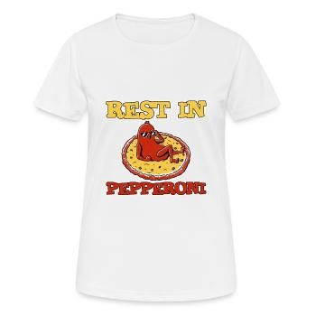 Repos au pepperoni 2 - T-shirt respirant Femme - blanc - Devant - AI Model Female 172 dark (172cm)