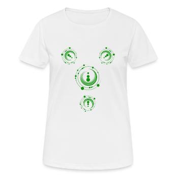 Außerirdische Begegnung außerirdisches Leben Kornkreis - Frauen T-Shirt atmungsaktiv - Weiß - Vorne - AI Model Female 172 dark (172cm)
