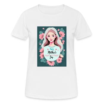 Blumige Muttertagsgrüße - Frauen T-Shirt atmungsaktiv - Weiß - Vorne - AI Model Female 172 dark (172cm)