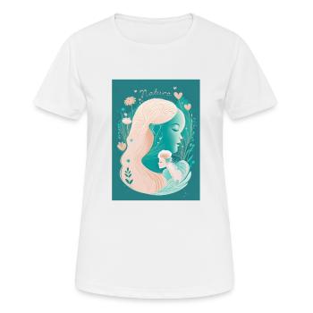 Umarmung: Pastell Peach Liebende in der Natur - Frauen T-Shirt atmungsaktiv - Weiß - Vorne - AI Model Female 172 dark (172cm)