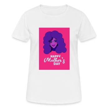 Pop Muttertag: Rosa & Lila Tribut - Frauen T-Shirt atmungsaktiv - Weiß - Vorne - AI Model Female 172 dark (172cm)