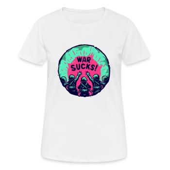 Des soldats de dessins animés unis : la guerre, c’est nul - T-shirt respirant Femme - blanc - Devant - AI Model Female 172 dark (172cm)