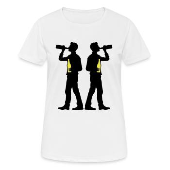 Trinker Bier - Frauen T-Shirt atmungsaktiv - Weiß - Vorne - AI Model Female 172 dark (172cm)