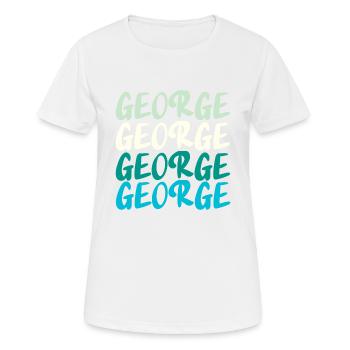 George Name Pastel de Pettern - T-shirt respirant Femme - blanc - Devant - AI Model Female 172 dark (172cm)