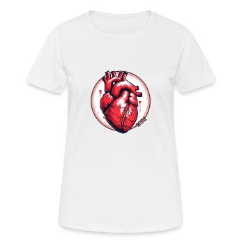 The anatomy of a heart - Women's Breathable T-Shirt - white - Front - AI Model Female 172 dark (172cm)