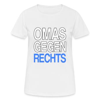 Omas gegen Rechts - Frauen T-Shirt atmungsaktiv - Weiß - Vorne - AI Model Female 172 dark (172cm)