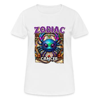 Cancer du zodiaque - Signe du zodiaque Cancer - T-shirt respirant Femme - blanc - Devant - AI Model Female 172 dark (172cm)